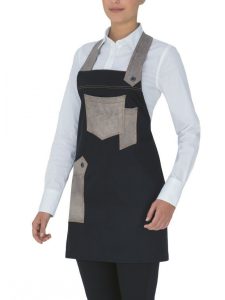 APRON LUNA 65%POL - 35%COT. BLACK