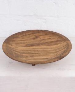 Wood Oak Footed platter - light Φ35x5.50 cm. Fuga Russia