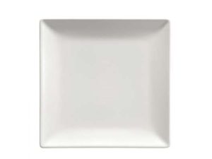 Plate Square White Mat 24x24 cm