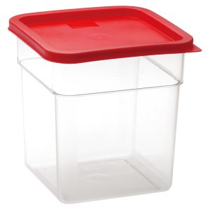 8639 FOOD CONTAINER 6,0LT CLEAR WITH LID POLYPROPYLENE 23X24X23CM