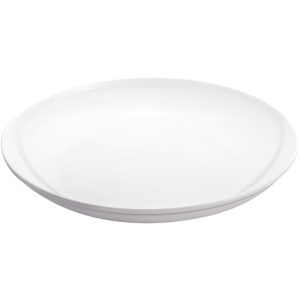 B331 WHITE MELAMINE ROUND SHAPPED PLATE SPIRAL D40.6xH5.8cm