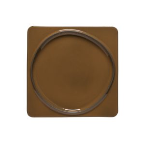 AMBAR DARK CARAMEL ΤΕΤΡΑΓΩΝΗ ΠΙΑΤΕΛΑ - ΔΙΣΚΟΣ 27ΕΚ. stoneware Eco Gres® COSTA NOVA