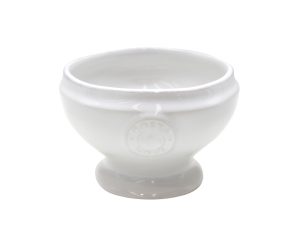 NOVA ΜΠΩΛ ΣΤΡΟΓΓΥΛΟ ΛΕΥΚΟ ΜΕ ΠΟΔΙ 13cm stoneware COSTA NOVA