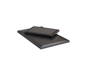 Cutting board WITH RIM 1/2 12MM HDPE BLACK 826171 HENDI