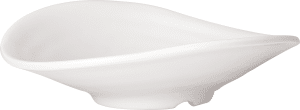 D164 FROSTED WHITE OVAL MELAMINE SAUSE DISH L10.9xW9.9xH3.1cm
