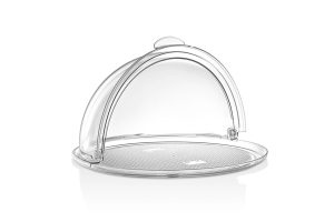 390 mm ROUND ROLL-TOP DOME COVER (CLEAR) TRANSPARENT Gastroplast NSF®
