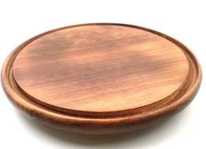 TE11 ROUND WOODEN PRESENTATION TRAY 30X4.5CM