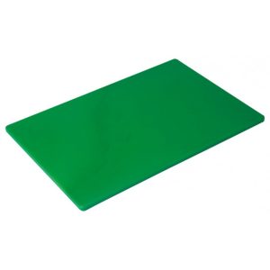 PE GREEN CUTTING BOARD 40X30X1 CERTIFIED FOR FOOD