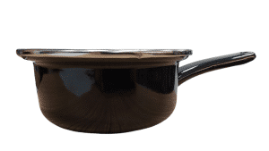 BLACK ROUND ENAMELLED FRYING PAN 12CM Ν 2158