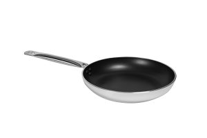 PROFESSIONAL USE 3MM ALUMINIOUM FRYING PAN 24CMΧ6CM FOR GAS/CERAMIC/NORMAL HOB