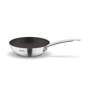 PROLINE GASTRO ΤΗΓΑΝΙ WOK ΑΝΤΙΚΟΛΛΗΤΙΚΟ INOX 28X8.3 Ηφαιστειακή επίστρωση PTFE