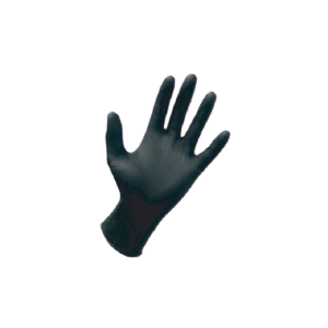 Extra strong black nitrile gloves Large