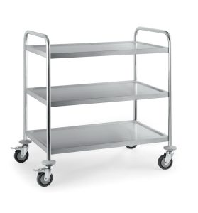 SERVICE TROLLEY 3 TIERS SS18/0+201  71X41X81cm 0.8MM