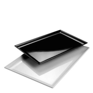 T8020 TOPAZIO TRAY ΛΕΥΚΟΣ ΔΙΣΚΟΣ ΜΕΛΑΜΙΝΗΣ 24X35X2.4cm. LEONE