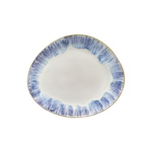 BRISA RIA BLUE OVAL DINNER PLATE/PLATTER 26.6 x 22.5 H3cm STONEWARE COSTA NOVA