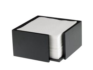 S0085.Z BLACK BAMBOO NAPKIN HOLDER 13,5*13,5*10cm LEONE