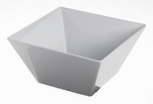 WHITE DIAMOND BOWL MELAMINE 30*30*15cm LEONE