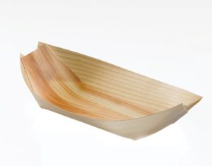 S0041 SMALL WOODEN BOAT 9,5X5X1,5 Fingerfood 100τεμ. LEONE