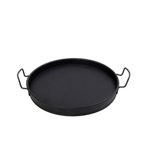 ROUND FLAT METAL TRAY WITH HANDLES 30cm ESPIEL