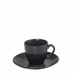 ANTHRACITE ESSENTIALS CUP AND SAUCER ESPRESSO 90ML12x6EK