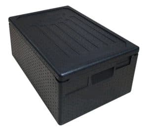 THERMOBOX 200 FRONT LOADING 60Χ40Χ31CM BLACK HPP Gastroplast NSF®