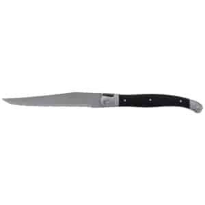 Laguiole Knife With Smooth Blade 2,5mm Thickness ABS Black Handle Jean Dubost