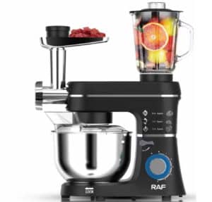 RAF Stand Mixer 5×1, Silver Black, 1400 WAT, 10 Liter, Model R.6676B