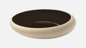 PLAYGROUND EMBRACE HALF-DEEP ROUND COUPE PLATE ∅26CM BLACK PORCELAIN GERMANY