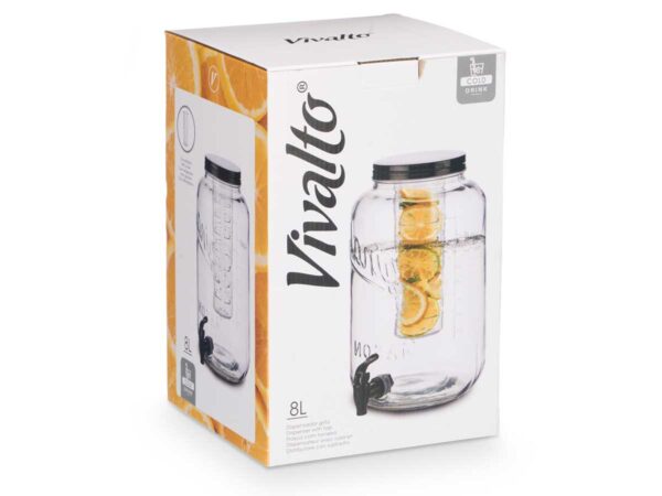Glass jar 8lt with a tap VIVALΤO - Image 2