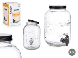 Glass jar 3,8l with a tap VIVALΤO