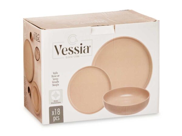 ΣΕΤ ΠΙΑΤΑ ΔΕΙΠΝΟΥ 18ΤΜΧ ΜΠΕΖ STONEWARE VESSIA® - Image 3