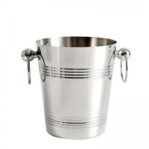 CHAMPAGNE BUCKET WITH LINE PATTERN 5.0L STAINLESS STEEL