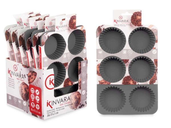 2 ass 6 muffins silicone mold 150ΜL KINVARA ® - Image 3