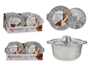 ALUMINUM POT WITH SINGLE-USE LID SET OF 3 PIECES KINVARA ®