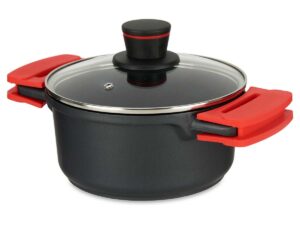 ALUMINUM PAN NON-STICK COATING DEEP WITH GLASS LID Φ20CM KINVARA ®