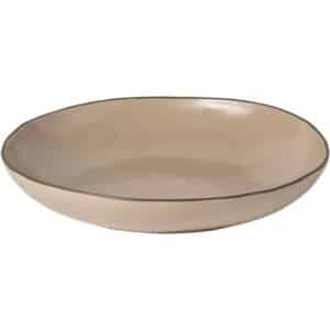 STACKED ORGANIC ROUND BOWL 37cm cremini stoneware COSTA NOVA