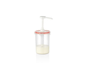 ROUND PUMP DISPENSER 1500ml/pump  TRANSPARENT  P/P Gastroplast NSF®