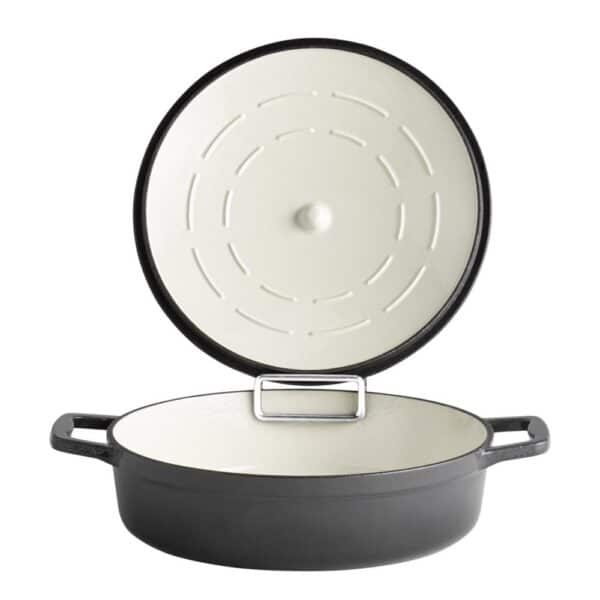 "5 STARS" CAST IRON ROASTER WITH LID 3LT Ø28CM APS GERMANY - Image 2