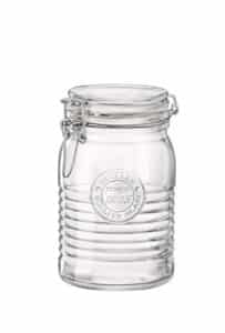 OFFICINA GLASS JAR WITH AIRTIGHT LID 1L BORMIOLI ROCCO